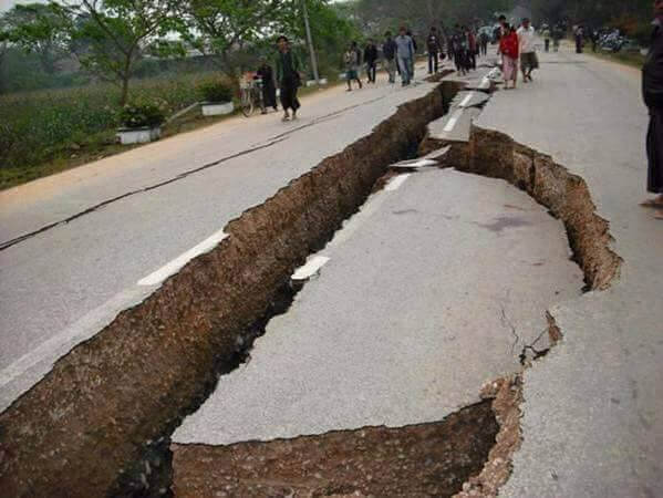 An Earthquake Split This Road Right in Half